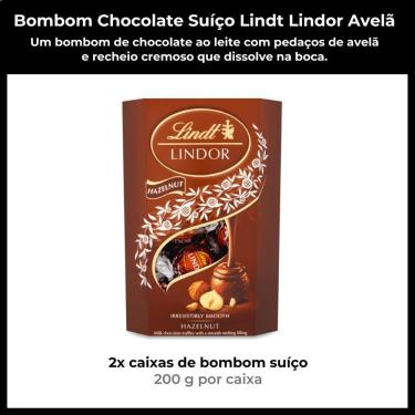 Imagem de Chocolate Suíço Lindt Lindor, 2 Caixas De Bombom Avelã 200G