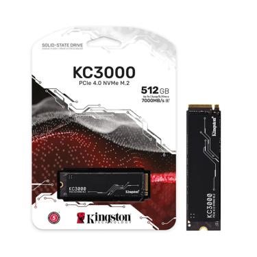Imagem de SSD Gamer Kingston KC3000, 512GB, M.2 2280, PCIe 4.0 NVMe, 7000MB/s - 3900MB/s - SKC3000S/512G