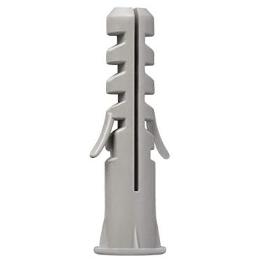 Imagem de Sfor - Bucha Nylon com Aba, 6 mm, 10 Peças - Buchas para Bases Maciças, Tijolo Maciço e Concreto