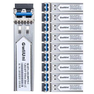 Imagem de Transceptor de rede módulo de fibra SFP 10G SFP+ ou 1,25G SFP pacote com 10 para Cisco, Netgear, MikroTik, Ubiquity, DLink etc, (1,25G: 20 km)