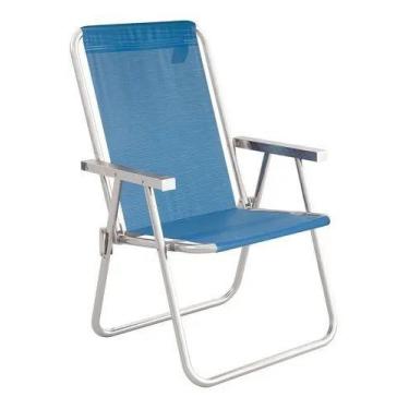 Imagem de Cadeiras De Praia Alta Conforto Mor 120 Kg Aluminio
