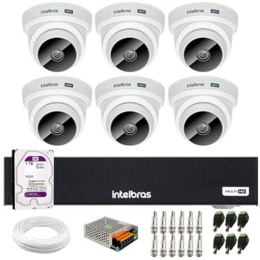 Imagem de Kit 6 Câmeras Intelbras VHC 1120 D HD 720p Infravermelho de 20 metros Lente 2.8mm + Gravador Digital de vídeo Intelbras MHDX 1008-C + HD 1TB