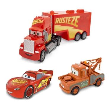 Imagem de Conjunto De Carrinhos Disney Carros Trio Aventura - Mcqueen Mack Mate - Toyng