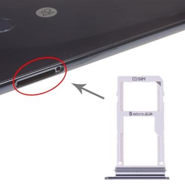 Imagem de YUNCHAO Acessórios telefônicos Bandeja de cartão SIM + bandeja de cartão SIM/bandeja de cartão SD para LG V30 vs996 LS998U H933 LS998U Substituição do telefone celular