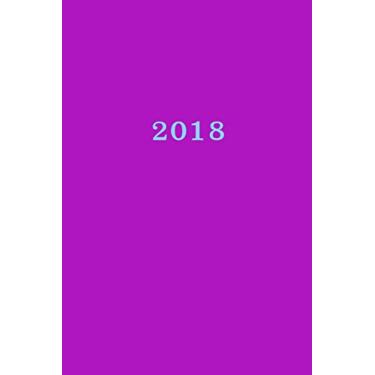 Imagem de 2018: Calendrier/Agenda: 1 semaine sur 2 pages, Format 6" x 9" (15.24 x 22.86 cm), Couverture lilas: 10