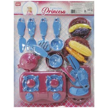 Imagem de Kit Cozinha Infantil Com Fogão + Panela E Acessórios Coleção Princesa