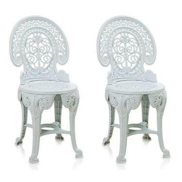 Imagem de Conjunto com 2 Cadeiras de Plástico Colonial Branco