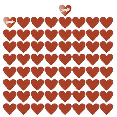 Imagem de 50 peças de adesivos de raspar amor em forma de coração em branco para segredos capa de código jogo mensagem de casamento cartões postais feitos à mão