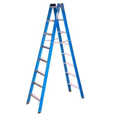 Imagem de Escada em Fibra Tesoura Dupla 8 Degraus 2,40m Premium WBertolo