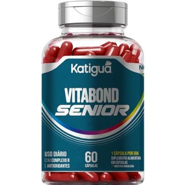 Imagem de KATIGUÁ Vitabond Senior Complexo B E Antioxidantes Sem Sabor Katiguá 60 Cápsulas De 500Mg Azul