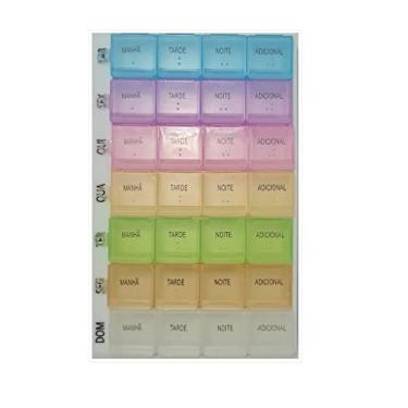 Imagem de Caixa Comprimido Porta Medicamento Remédio Semanal 7 Dias