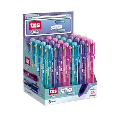 Imagem de Caneta Tris Holic 8 Cores 0.7 mm Display 24 Unidades