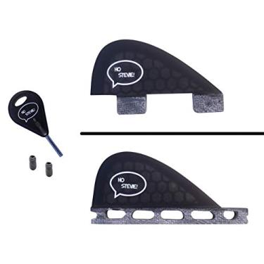 Imagem de Ho Stevie! Barbatana estabilizadora de prancha de surf (Center/5ª nadadeira) FCS ou tamanhos Futures + chave e parafusos de quilha, Preto, FCS