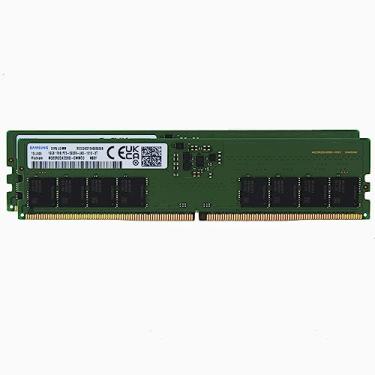 Imagem de Sam Original 16 GB (2 x 16 GB) DDR5 5600 MHz (ou 4800 MHz PC5-38400) RAM para jogos de alto desempenho PC5-44800 UDIMM sem buffer Não-ECC 1Rx16 CL46 1.1v Power User Desktop PC Atualização de memória