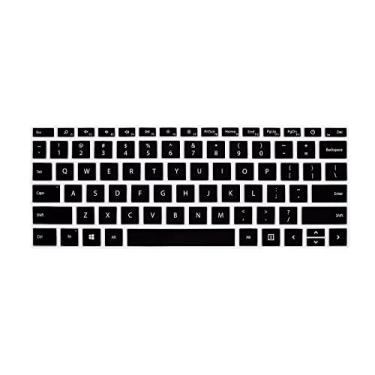 Imagem de MMDW Capa de teclado para laptop Microsoft Surface de 12,4 polegadas Go 2 35.6 cm 2022 e Surface Laptop Go 2021 2020 com película de teclado touchscreen (preto)