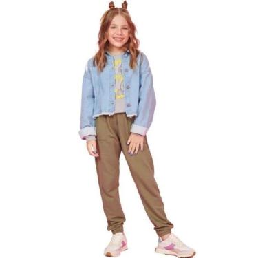 Imagem de Vic Vicky Jaqueta Boxy Infantil Em Jeans Arkansas-Feminino
