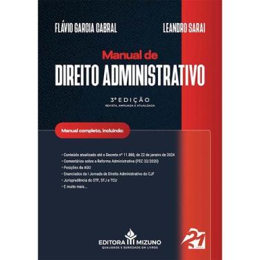 Imagem de Manual De Direito Administrativo 3ª Edição - Flavio Cabral 2024 - Edit