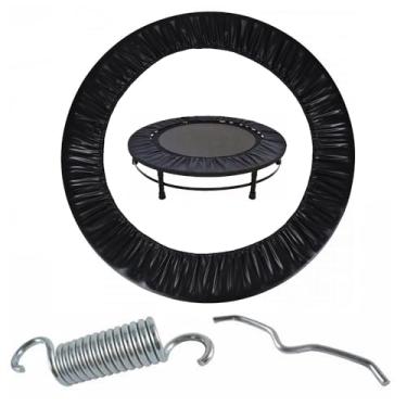 Imagem de KIT: Capa Saia Para Proteção de Molas Jump + 32 Molas 8cm + 16 Ganchos Bigode