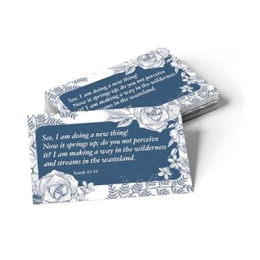 Imagem de Pass It On Scripture Cards, Praise, Is 43:19 - Pacote com 25 cartas cristãs inspiradoras com incentivo às escrituras, cartas de versículo bíblico para devocional, estudo da Bíblia, memorização e