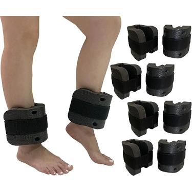 Imagem de Kit 4 Pares Caneleiras De Hidroginástica em EVA 1 à 2kg DF1106-P Preto Dafoca Sports