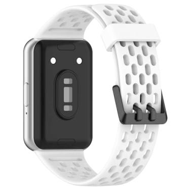 Imagem de Pulseira Esportiva Respiravel LTIMPORTS, compativel com Galaxy Fit 3 Sm-R390 (Branco)