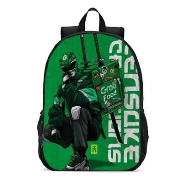 Imagem de Mochila Escolar Infanto Juvenil Anime Power Rangers Verde Novidades 0382-Unissex