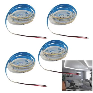 Imagem de Fita Led 6500K 5 Metros 240 Leds 16W Kit 4 Unidades Sala Quarto Casa Apartamento Sanca Teto Rebaixado Gesso