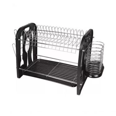 Imagem de Escorredor De Loucas Preto 2 Andares 16 Pratos Maggiore - Mor