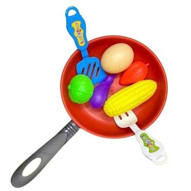 Imagem de Kit Cozinha de Plastico 08 Peças Frigideira Color Frigideira Panela De Brinquedo Comidinha Cozinha Infantil - PANAMI