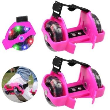 Imagem de Patins roller adaptador p/tênis luz led infantil ajustável