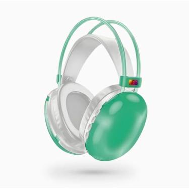 Imagem de Fone De Ouvido Sem Fio Bluetooth V53 Headset Disco Pulse PG580 Experiência Sonora Excepcional Drivers De 50mm Conforto Ergonomia Design Com LED Ideal Para Jogos - Verde