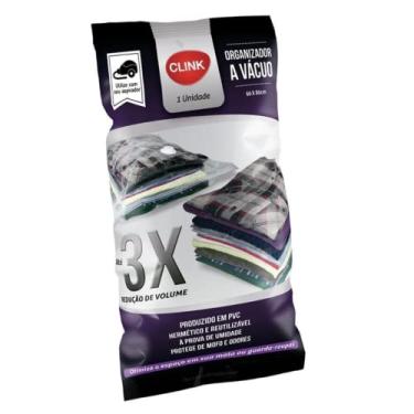 Imagem de Kit 5 Saco Organizador a Vácuo Para Viagem Roupa Mala Protetor 60x80cm