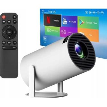 Imagem de Mini projetor 4k android bluehooth wifi datashow slide - pronta entreg