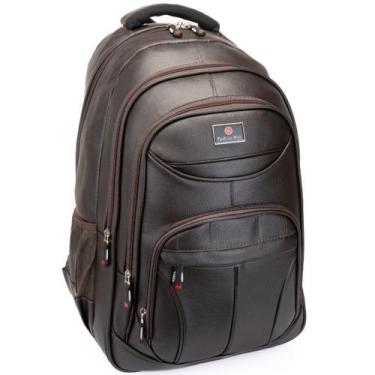 Imagem de Mochila de Couro Fashion Way Executiva Trabalho Escola Notebook - Fash
