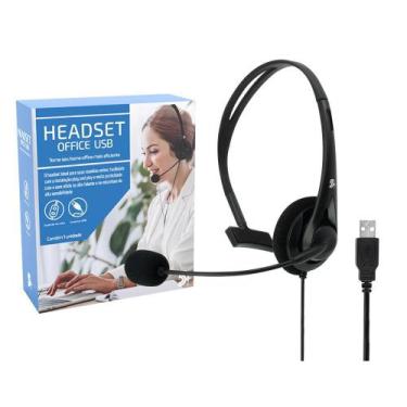 Imagem de Headset Office Para Telefone/Computador Com Conector Usb - Chipsce 5+