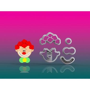 Imagem de Cortador Circo Palhaço Rosto Modular Tamanho 5cm