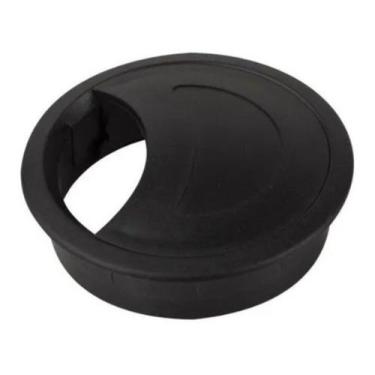 Imagem de Acabamento Passa Fio Mesa Computador Preto 46mm Kit 04 Pçs - comercial