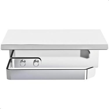 Imagem de Porta Papel Higiênico De Parede Banheiro Inox Cromado F.MAX - FassinSh
