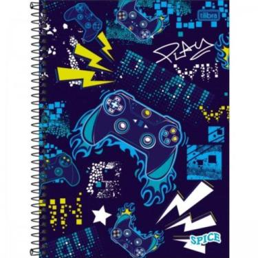 Imagem de Caderno De 16 Materias Spice Masculino 256fls - Tilibra