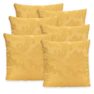 Imagem de Kit 6 Capas de Almofada c/ Zíper em Jacquard Adamascado Luxo 40cm x 40