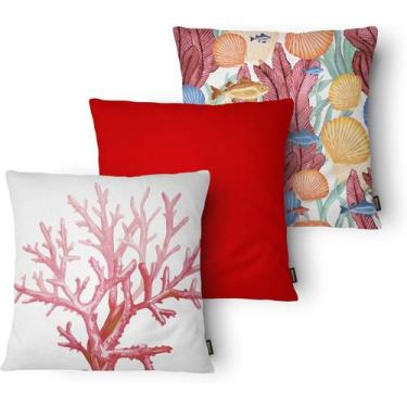 Imagem de Kit 3 Capas de Almofada Decorativa Belchior com Zíper Tecido Especial 