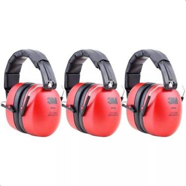 Imagem de Kit 3 Abafador 3M Muffler Concha Protetor Auricular 21DB
