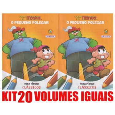 Imagem de O Pequeno Polegar Livro Para Pintar Kit 20 Vols Lembrancinha - Girasso