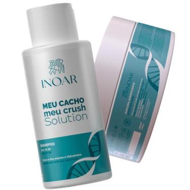 Imagem de Kit Shampoo 500ml + Máscara Meu Cacho Meu Crush Solution Inoar 250g