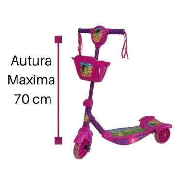 Imagem de Patinete Infantil Criança Luz Led Música 3 Rodas Azul Rosa  - DFJN, Ro