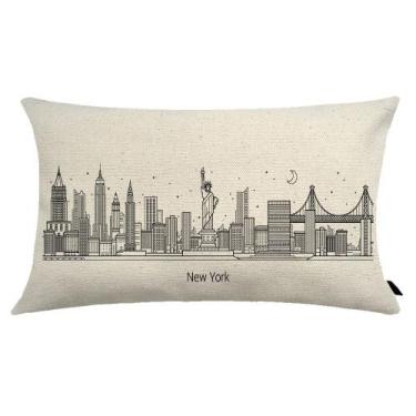 Imagem de Almofada City Retangular Estampada 30x50cm New York - FASTLAR