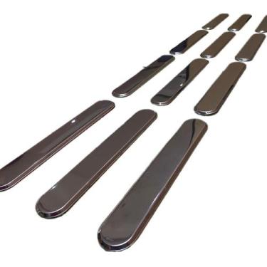 Imagem de Elemento tátil alerta e direcional inox  adesivado - LAGGE ACESSIBILID