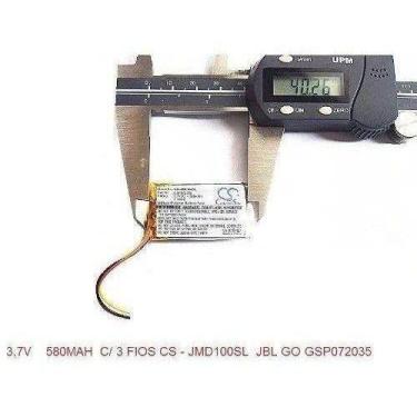 Imagem de Bateria Go C/ 3 Fios  3,7v 580mah Mp3 - bgb