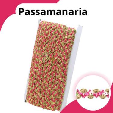 Imagem de Passamanaria Rosa Escuro - Fita Galão - Rolo C/20 Metros - 49 Nybc