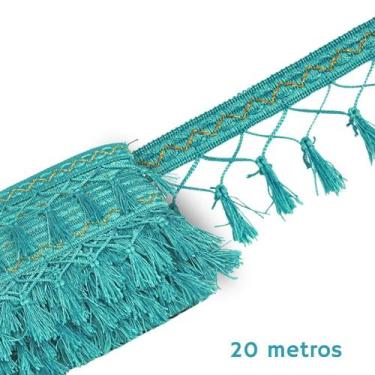 Imagem de Pingente De Seda Tassel - Fita- Turquesa Escuro - Nº: 349 C/20M- Nybc